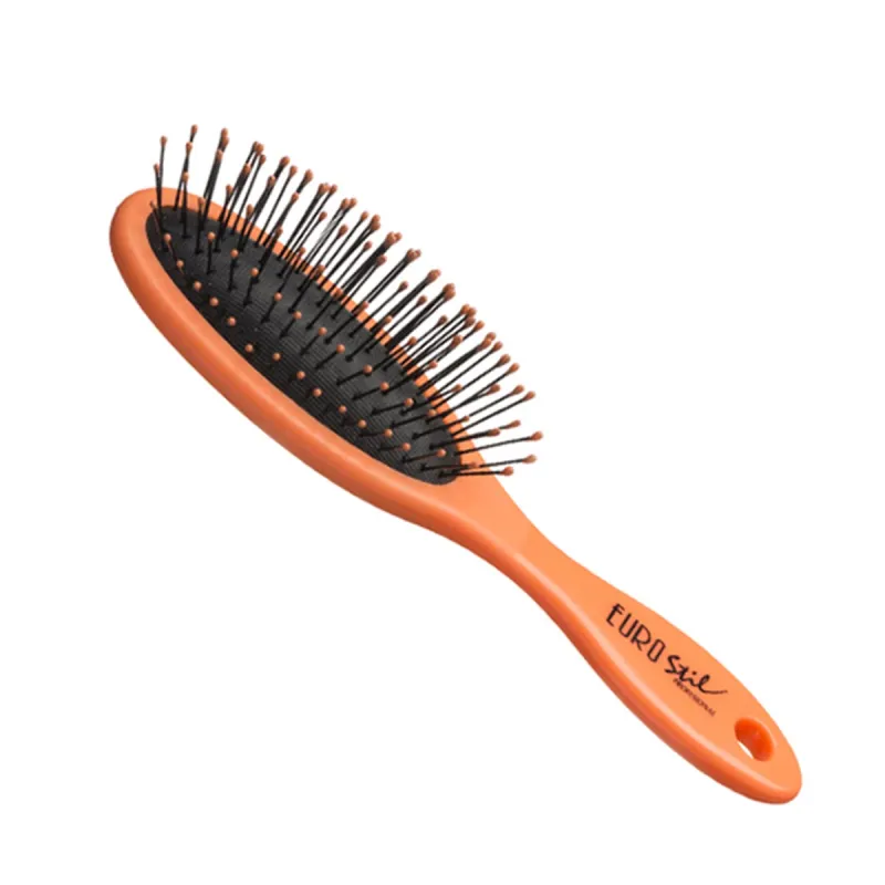 EUROSTIL PEQUEÑO CEPILLO OVAL NARANJA FLUOR 1UN EUROSTIL PEQUEÑO CEPILLO OVAL NARANJA FLUOR 1UN