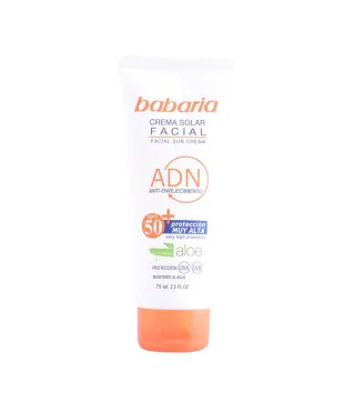 BABARIA ALOE VERA CREMA SOLAR FACIAL SPF50+ 75ML