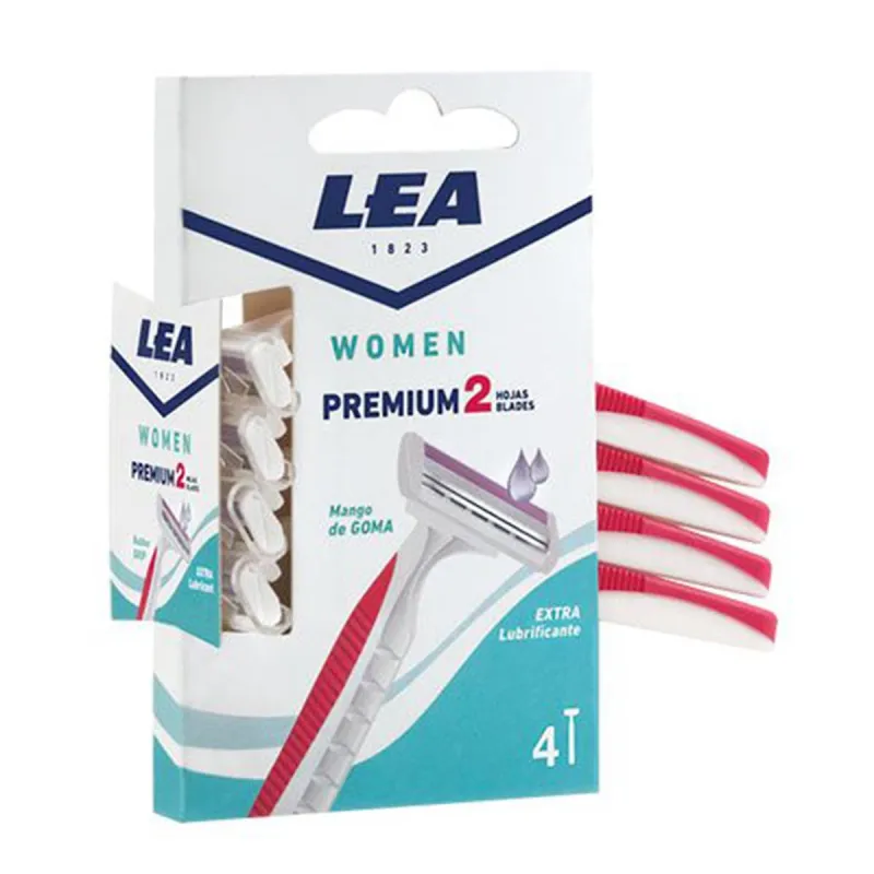 LEA MUJER PREMIUM CUCHILLAS DESECHABLES 2 HOJAS 4UN LEA MUJER PREMIUM CUCHILLAS DESECHABLES 2 HOJAS 4UN
