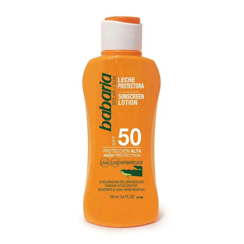 BABARIA ALOE VERA LECHE CORPORAL SPF50 PROTECCION ALTA 100ML