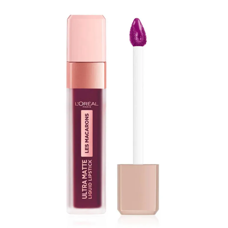 L'OREAL LES MACARONS ULTRA MATTE LIQUID LIPSTICK 830 BLACKCURRANT CRUSH