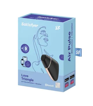 SATISFYER LOVE TRIANGLE ESTIMULADOR NEGRO NEGRO CON BLUETOOTH 1UN