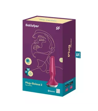 SATISFYER PLUG-ILICIOUS 2 VIBRADOR ROSA BLUETOOTH Y APP 1UN