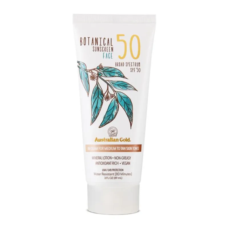 AUSTRALIAN GOLD BOTANICAL CREMA SOLAR FACIAL SPF50 MINERAL LOTION 89ML