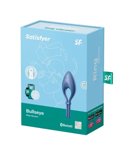 SATISFYER BULLSEYE ANILLO VIBRADOR AZUL 1UN