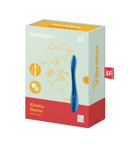 SATISFYER ELASTIC GAME VIBRADOR AZUL 1UN