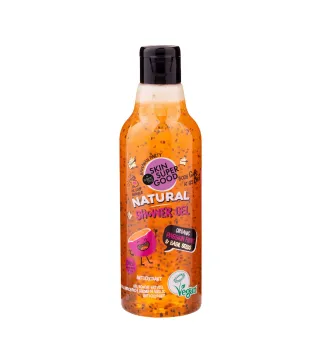 NATURA SIBERICA SKIN SUPER GOOD NATURAL GEL DE BAÑO DE FRUTA DE LA PASIÓN ORGÁNICA Y SEMILLAS DE ALBAHACA 250ML