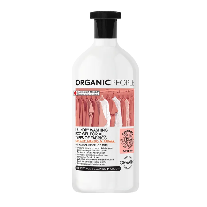 ORGANIC PEOPLE FOR ALL TYPES OF FABRICS MANGO PAPAYA LAUNDRY WASHING ECO GEL 200ML ORGANIC PEOPLE FOR ALL TYPES OF FABRICS MANGO PAPAYA LAUNDRY WASHING ECO GEL 200ML