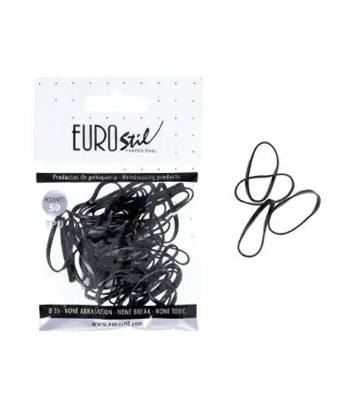 EUROSTIL CABELLO BOLSA DE GOMAS NEGRAS 50UN