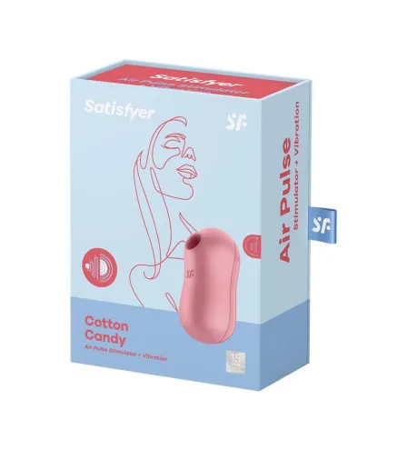 SATISFYER COTTON CANDY ESTIMULADOR DE AIRE ROJO CLARO 1UN