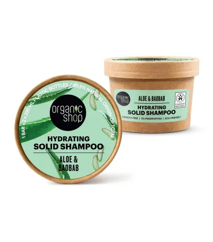 ORGANIC SHOP ALOE CHAMPU SOLIDO HYDRATANTE 60GR