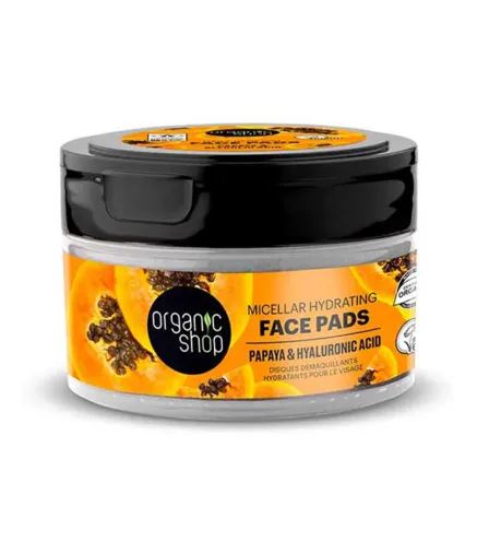 ORGANIC SHOP PAPAYA MICELLAR DISCOS FACIALES HIDRATANTES MICELLAR 20UN