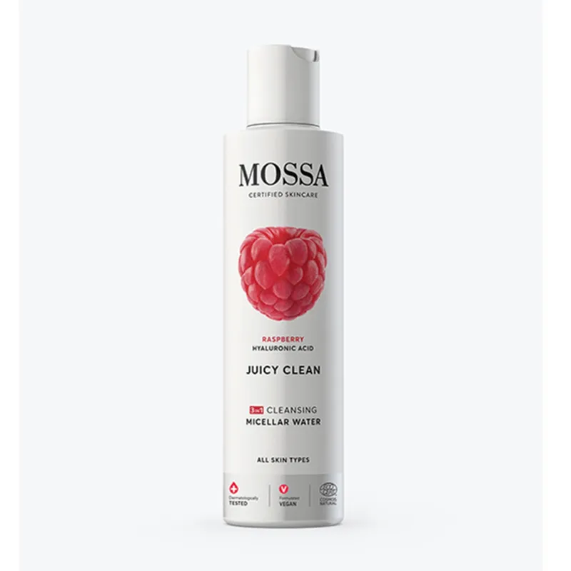 MOSSA JUICY CLEAN AGUA MICELAR RASPBERRY TODO TIPO DE PIELES 200ML
