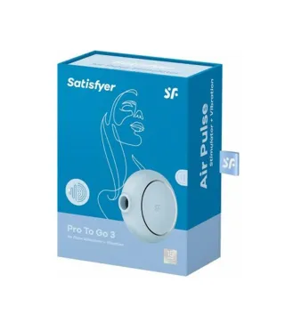 SATISFYER PRO TO GO 3 VIBRADOR Y ESTIMULADOR DE AIRE AZUL 1UN
