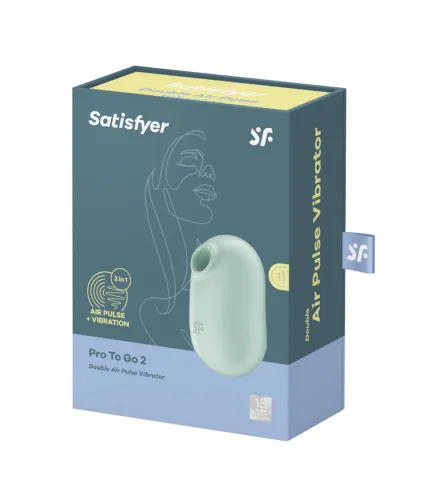 SATISFYER PRO TO GO 2 VIBRADOR DOBLE AIR PULSE MENTA 1UN