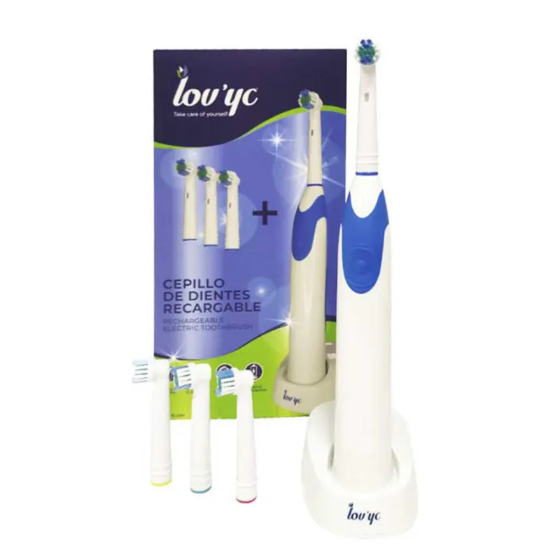 LOVYC RECARGABLE CEPILLO DE DIENTES """+4 CABEZALES""""""""" 1UN