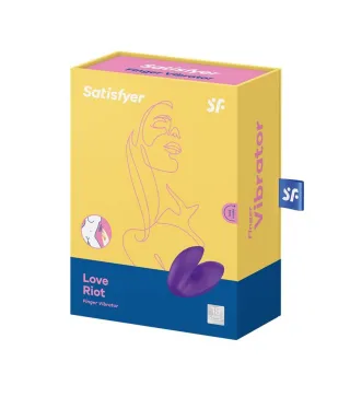 SATISFYER LOVE RIOT VIBRADOR DEDO PURPURA 1UN