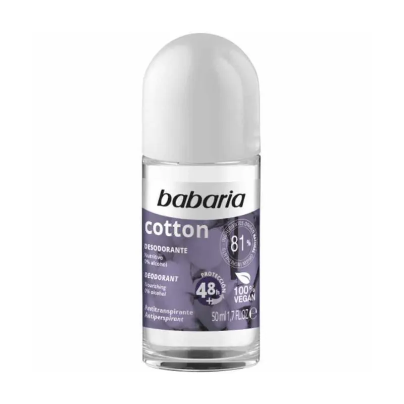 BABARIA COTTON DESODORANTE ROLL-ON 50ML BABARIA COTTON DESODORANTE ROLL-ON 50ML