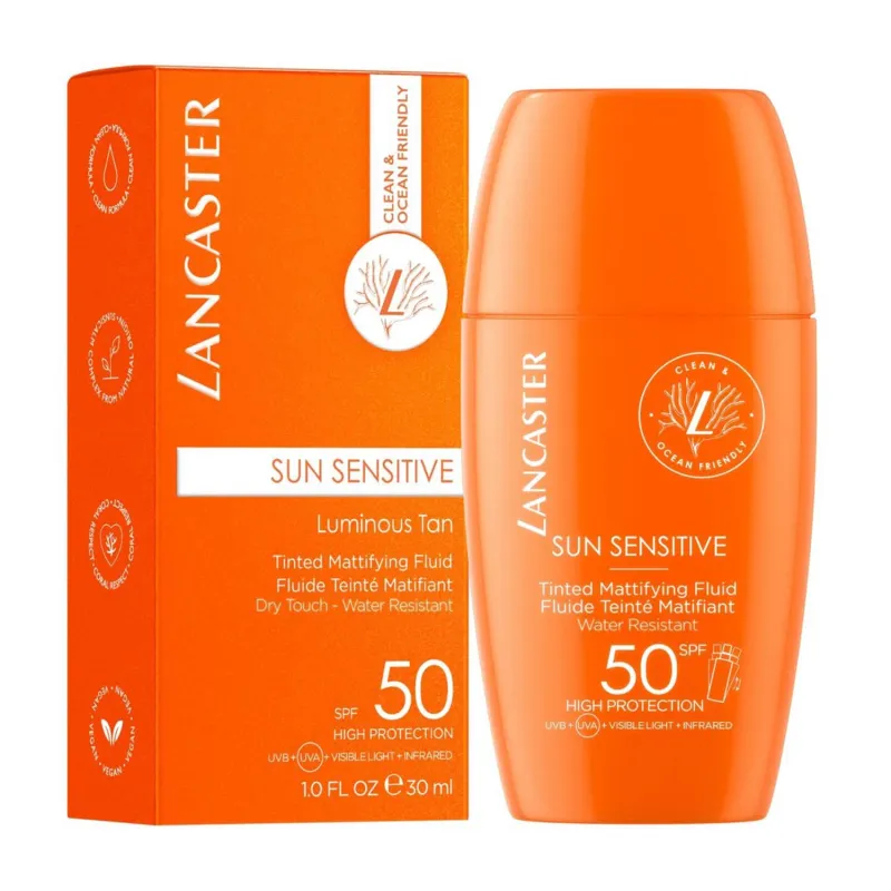 LANCASTER SUN SENSITIVE FLUIDO BRONCEADOR LUMINOSO SPF50 30ML