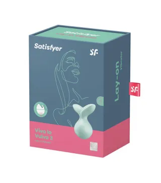 SATISFYER VIVA LA VULVA 3 LAY-ON VIBRATOR MENTA 1UN