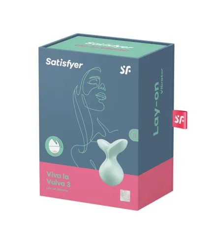 SATISFYER VIVA LA VULVA 3 LAY-ON VIBRATOR MENTA 1UN