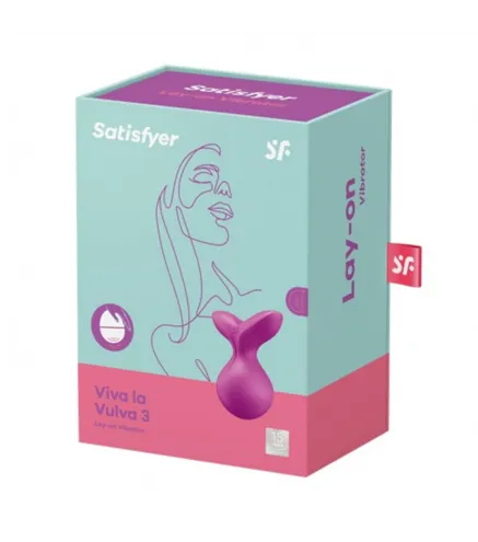 SATISFYER VIVA LA VULVA 3 LAY-ON VIBRATOR VIOLETA 1UN
