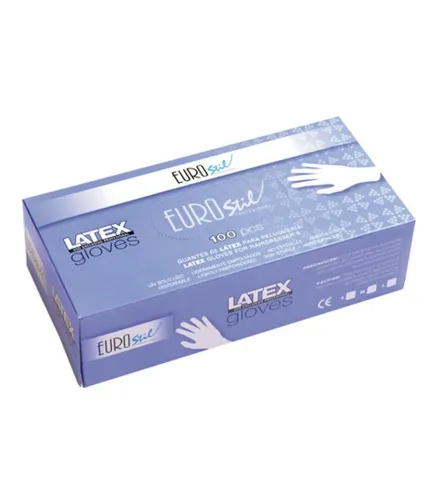 EUROSTIL BLANCO GUANTES LATEX MEDIANO CAJA 1UN