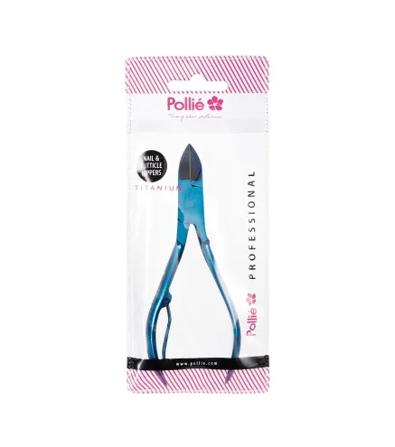 EUROSTIL TITANIO CORTA-UÑAS AZUL 11CM 1UN