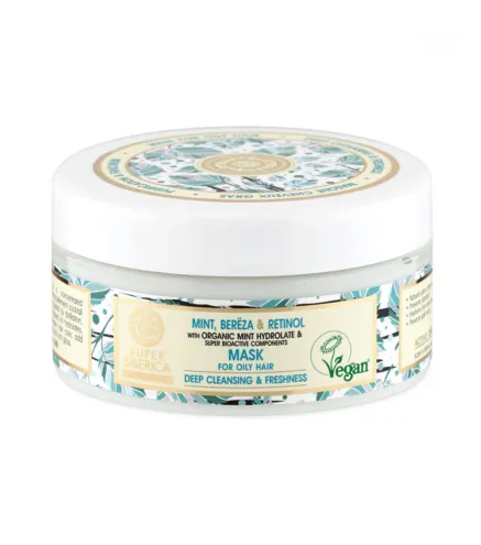 NATURA SIBERICA MENTA ABEDUL RETINOL MASCARILLA CAPILAR CABELLO GRASO 400ML