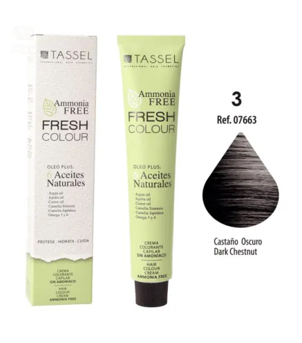EUROSTIL FRESH COLOUR CREMA COLORANTE SIN AMONIACO CASTAÑO OSCURO 1UN