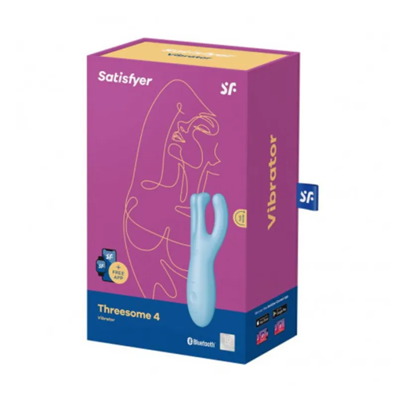 SATISFYER THREESOME 4 VIBRADOR AZUL 1UN SATISFYER THREESOME 4 VIBRADOR AZUL 1UN