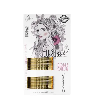 EUROSTIL CABELLO CAJA DE CLIPS DOBLE ONDA BRONZE 24UN
