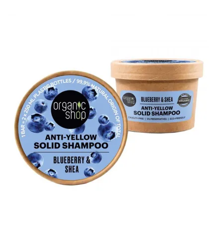 ORGANIC SHOP BLUEBERRY ANTI-YELLOW CHAMPU SOLIDO 60GR