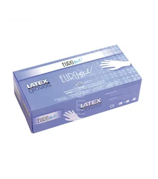 EUROSTIL BLANCO GUANTES LATEX PEQUEÑO CAJA 1UN