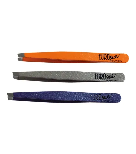 EUROSTIL MEDIANA 8CM PINZA DE DEPILAR COLORES 1UN