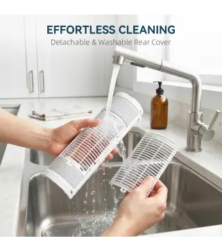 Ventilador de Escritorio con Niebla Luz RGB3 Velocidades Oscilación de 90° Temporizador de 10H Control Remoto Blanco