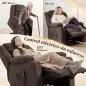 Sillón Relax Reclinable Eléctrico Levanta Personas con Puerto USB Control Remoto Asiento Ancho Reposapiés Marrón