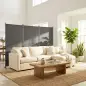 Biombo Plegable de 3 Paneles 260x180 cm Biombo Separador de Ambientes con Soporte de Metal UPF 30+ Gris Oscuro