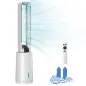 Enfriador de Aire 3 en 1 con Depósito de 1,7L Modos Ajustables Temporizador Control Remoto 24,7x24,7x109,5 cm Blanco