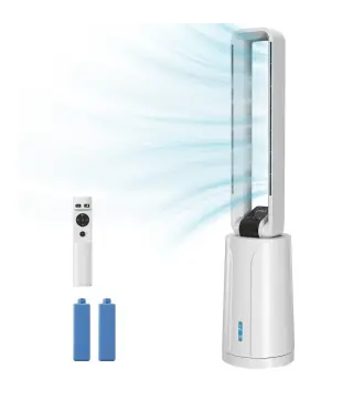 Enfriador de Aire 3 en 1 con Depósito de 1,7L Modos Ajustables Temporizador Control Remoto 24,7x24,7x109,5 cm Blanco