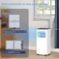 Aire Acondicionado Portátil 9000 BTU 4 en 1 Enfriamiento Deshumidificador Ventilador Temporizador para 28 m² Blanco