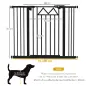 Barrera para Mascotas Extensible con Cierre Automático y Sistema de Doble Bloqueo 74-100x76 cm Negro Barrera para Mascotas Extensible con Cierre Automático y Sistema de Doble Bloqueo 74-100x76 cm Negro