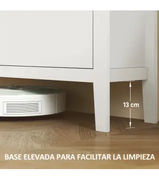 Zapatero Estrecho con 4 Compartimentos y Tiradores de Cuero PU para Pasillo y Recibidor 105x24x95,5 cm Blanco y Madera