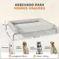 Cama Elevada para Perros Refrescante con Refuerzos Extraíbles Malla Transpirable y Marco de Acero 130x90x30 cm Gris
