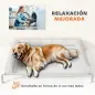 Cama Elevada para Perros Refrescante con Refuerzos Extraíbles Malla Transpirable y Marco de Acero 130x90x30 cm Gris