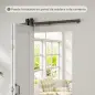 Puerta Plegable Corredera con Herrajes Acabado Personalizable Tirador Fácil Montaje 90x210 cm Blanco