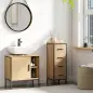 Mueble bajo Lavabo con Puerta y Estante Ajustable para Lavabo con Pedestal 60x30x59,5 cm Roble