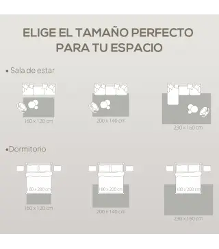 Alfombra Salón 230x160 cm Pelo Corto Estilo Moderno Base Antideslizante Tejida a Máquina Gris