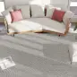 Alfombra Salón 230x160 cm Pelo Corto Estilo Moderno Base Antideslizante Tejida a Máquina Gris