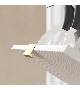 Zapatero Estrecho con 4 Puertas Acanaladas con Estantes Ajustables para 20 Pares de Zapatos 105x24x91,5 cm Blanco